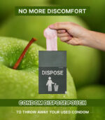 dispose pouches with green apple flavour condom