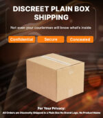 Disreet shipping box with super dotted condom