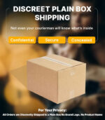 Disreet shipping box with dotted condom